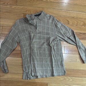 Nautica Beige Polo with Check Design
